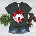 Womens Custom Baseball Mom Number 25 Heart For Mom Mommy Women's Heather T-Shirt Heather Forest Womens Custom Baseball Mom Number 25 Heart For Mom Mommy Women's Heather T-Shirt Heather Forest