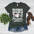 Womens Dibs On The Coach Coach's Wife Quote Baseball Mom Women's Heather T-Shirt Heather Forest Womens Dibs On The Coach Coach's Wife Quote Baseball Mom Women's Heather T-Shirt Heather Forest