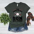 Yes This Is My Son Out There Baseball Mom Women's Heather T-Shirt Heather Forest Yes This Is My Son Out There Baseball Mom Women's Heather T-Shirt Heather Forest
