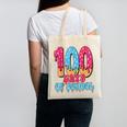 100 Days Of School Baseball Drip 100th Day Of School Canvas Tote Bag 100 Days Of School Baseball Drip 100th Day Of School Canvas Tote Bag