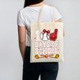 100 Days Of School Cute Bow Baseball Boy Girl Teacher Canvas Tote Bag