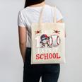 100 Days Of School Dabbing Baseball Hit Student Kids Boys Canvas Tote Bag