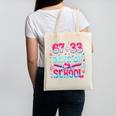 67 33 Days Of School Baseball Drip 100th Day Of School Boys Canvas Tote Bag