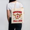8 Year Old Boys Awesome Since 2018 Baseball Birthday Canvas Tote Bag