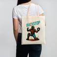 Backstop Catcher Baseball Graphic Canvas Tote Bag