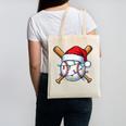 Baseball Christmas Lights Santa Christmas Baseball Player Canvas Tote Bag Baseball Christmas Lights Santa Christmas Baseball Player Canvas Tote Bag