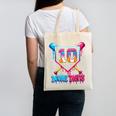 Baseball Drip 10th Birthday Boy Double Digits Ice Cream Drip Canvas Tote Bag