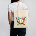 Baseball Drip For Boys Ice Cream Dripping Baseball Sport Canvas Tote Bag