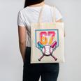 Baseball Ice Cream Drip Number 67 Player 67th Birthday Men Canvas Tote Bag Baseball Ice Cream Drip Number 67 Player 67th Birthday Men Canvas Tote Bag
