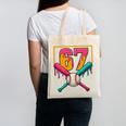 Baseball Ice Cream Drip Number 67 Player 67th Birthday Premium Tri-Blend Canvas Tote Bag Baseball Ice Cream Drip Number 67 Player 67th Birthday Premium Tri-Blend Canvas Tote Bag