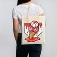 Baseball Ice Cream Drip Baseball Strawberry For Youth Red Canvas Tote Bag Baseball Ice Cream Drip Baseball Strawberry For Youth Red Canvas Tote Bag
