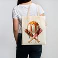Baseball Ice Cream Drip Style Melting Ice Cream Youth Teen Canvas Tote Bag