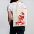 Baseball Ice Cream Drip Youth Strawberry Baseball Red Canvas Tote Bag Baseball Ice Cream Drip Youth Strawberry Baseball Red Canvas Tote Bag