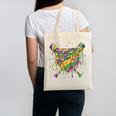 Baseball Mardi Gras Home Plate Ice Cream Drip Carnival Mask Canvas Tote Bag Baseball Mardi Gras Home Plate Ice Cream Drip Carnival Mask Canvas Tote Bag