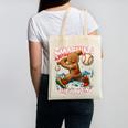 Baseball Player Christmas Gingerbread Smashing Through Snow Canvas Tote Bag