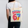 Bruh 67 Baseball Drip Number 67 Player 67th Birthday Canvas Tote Bag