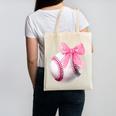 Cute Coquette Baseball Pink Bow Player & Fan Girls Canvas Tote Bag Cute Coquette Baseball Pink Bow Player & Fan Girls Canvas Tote Bag