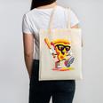 Drippy Pizza Baseball Slice Cartoon Sports Food Canvas Tote Bag