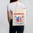 Eat Sleep Baseball Repeat Ice Cream Drip Crossed Bats Canvas Tote Bag