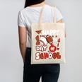 Happy 100 Days Of School Baseball Football PE Teacher Canvas Tote Bag