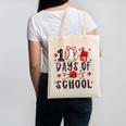 Happy 100 Days Of School Baseball Girls Coquette Bow Teacher Canvas Tote Bag Happy 100 Days Of School Baseball Girls Coquette Bow Teacher Canvas Tote Bag
