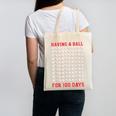 Having A Ball For 100 Days Of School 100th Baseball Canvas Tote Bag