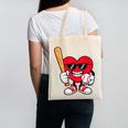 Heart Playing Baseball Valentines Day Canvas Tote Bag Heart Playing Baseball Valentines Day Canvas Tote Bag
