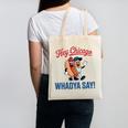 Hey Chicago Whadya Say Baseball Hot Dog Canvas Tote Bag Hey Chicago Whadya Say Baseball Hot Dog Canvas Tote Bag