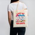 HUGvyn I Just Hit 100 Days Of School Baseball Ice Cream Boys Canvas Tote Bag