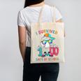 HUGvyn I Survived 100 Days Of School Baseball 6 7 Ice Cream Canvas Tote Bag