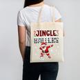 Jingle Ballers Plaid Santa Dabbing Baseball Christmas Canvas Tote Bag Jingle Ballers Plaid Santa Dabbing Baseball Christmas Canvas Tote Bag