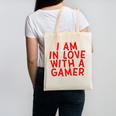 I Am In Love With A Gamer Cute Valentines Day Gamer Couple Raglan Baseball Tee Canvas Tote Bag