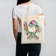 Melted Ice-Cream Baseball Mascot Pastel Pop Canvas Tote Bag