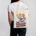 Take Meowt To The Ball Game Tee Slugger Cat Baseball Canvas Tote Bag