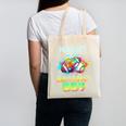 Nanny Of The Birthday Boy Baseball Football Colorful Canvas Tote Bag