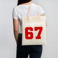 Number 67 Numbered Six Seven Baseball Jersey Style Team 67 Canvas Tote Bag
