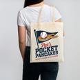 Pat's Pocket Pancakes Flag Baseball On Pancake Canvas Tote Bag Pat's Pocket Pancakes Flag Baseball On Pancake Canvas Tote Bag