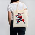 Santa Playing Baseball Men Boys Christmas Baseball Player Canvas Tote Bag Santa Playing Baseball Men Boys Christmas Baseball Player Canvas Tote Bag