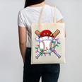 Santa Sports Christmas Baseball Player Canvas Tote Bag Santa Sports Christmas Baseball Player Canvas Tote Bag