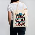 SEIS Siete Guey Baseball Drip Mexico Spanish 67 Slang Boys Canvas Tote Bag SEIS Siete Guey Baseball Drip Mexico Spanish 67 Slang Boys Canvas Tote Bag