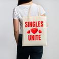 Singles Unite Valentines Day Humor For Singles Raglan Baseball Tee Canvas Tote Bag Singles Unite Valentines Day Humor For Singles Raglan Baseball Tee Canvas Tote Bag