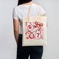 Six Seven Baseball Lover Sports Red Heart Bow Valentine Girl Canvas Tote Bag