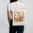 Smiling Baseball Popcorn And Hot-Dog Cartoon Apparel Canvas Tote Bag Smiling Baseball Popcorn And Hot-Dog Cartoon Apparel Canvas Tote Bag