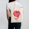 Sporty Rose Graphic With Baseball And Rugby Ball Petals Canvas Tote Bag