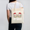 Stop Staring At My Balls Comedy Christmas Baseball Canvas Tote Bag