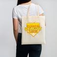 Strike Out Childhood Cancer Boys Baseball Drip Gold Ribbon Canvas Tote Bag