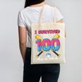 I Survived 100 Days Of School Baseball Cream Drip Boys Canvas Tote Bag I Survived 100 Days Of School Baseball Cream Drip Boys Canvas Tote Bag
