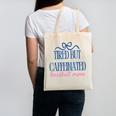 Tired But Caffeinated Baseball Mom Trendy Tired Baseball Mom Canvas Tote Bag