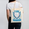 Type 1 Warrior Diabetes Awareness Baseball Enthusiasts Canvas Tote Bag