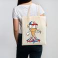 USA Patriotic Baseball Ice Cream Cone Freedom Canvas Tote Bag USA Patriotic Baseball Ice Cream Cone Freedom Canvas Tote Bag